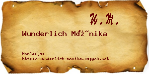 Wunderlich Mónika névjegykártya
