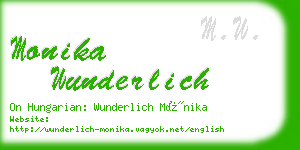 monika wunderlich business card